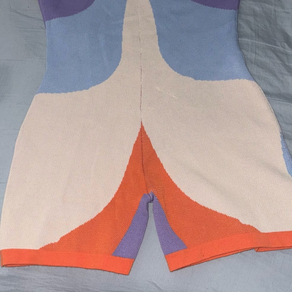 Colorful Sleeveless Knit Jumpsuit - Picture 4 of 5